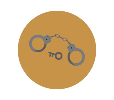Illustration of police handcuffs 