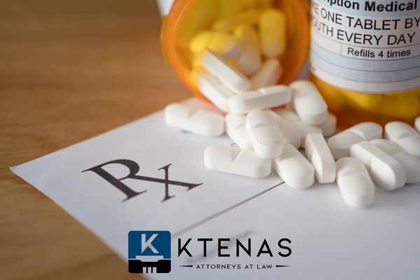 an image of a prescription and medication on a desk